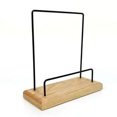 LP거치대 레코드판 음반 수납 릴 꽂이 레코드 보관함 턴테이블, 레코드 플레이스 홀더 느티나무 블랙 카본 스틸