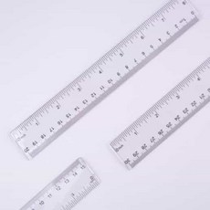 플라스틱 투명 눈금자 측정자, 01) 15cm