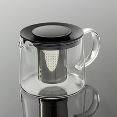 뚜껑잠금 내열유리 티포트 유리 포트 600ml 차포트 거름망 차주전자 내열유리티포트 티포트600ml 거름망포함티포트