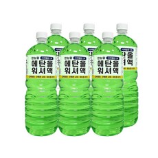 한눈알 워셔액 에탄올 자동차 워셔액 1.8L x 6개 사계절 식물성에탄올