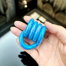 解壓go 熱賣陶瓷系列扭扭樂寶石 專注力訓練減壓神器小玩具, 陶瓷-電光藍, 1個