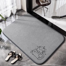 디베스 메모리폼 욕실 발매트 2cm 두께 미끄럼방지 흡수 세탁가능 화장실매트, 1개, 목욕 강아지