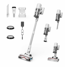 [2025년형]Fanood 무선 청소기 BLDC 최강 흡입력+다양한 구성품, DSV112A, 하얀색