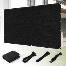 SEEYE 90% 햇빛 가리개 천 1.8 x 3m(6 x 10피트) 내구성 있는 프라이버시 스크린 쉐이드 커버 그로밋이 있는 퍼걸러 쉐이드 커버 식물 커버 온실 파티오, 블랙, 8 X 10 FT