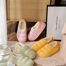 브레드 털슬리퍼 뒷밴드형 방한 겨울 실내화 따뜻한