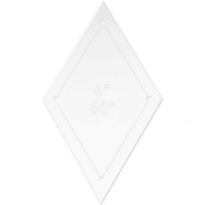 퀼팅 템플릿 하핑턴 다이아몬드 예약된 이음새 여백이 있는 퀼팅용 4인치 아크릴 DIY 재봉 공예용 투명