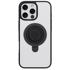 DEVIA iPhone 16 MagSafe 保護殼 支架指環扣, 黑色, 1個