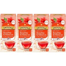 트와이닝 로즈힙 & 히비스커스티 티백 (2.5g×10P)×4상자