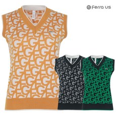 페라어스 여성 폰트로고 브이넥 니트 골프조끼 AV4R60