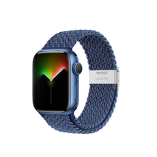 진호 스마트 워치 나일론 루프 스트랩 TWO, 43#멀티도트 네이비, 38/40/41mm