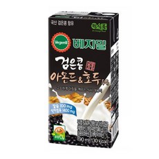 베지밀 국산 검은콩 아몬드 호두 24개 두유 칼슘 함유, 190ml