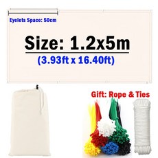 밀키 발코니 그늘 정보 보호 화면 커버 방풍 가든 울타리 장식 패브릭 스크린 뒷마당 쉼터 정책, 1.2x5m