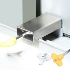 추락방지 창문 잠금 장치 베란다 창문 안전 잠금 스토퍼 다용도, 일자 열쇠