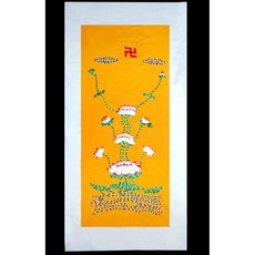 弘喧 蓮花被 往生被, 印花, 黃
