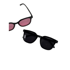 復古琥珀色方框太陽眼鏡，修飾臉型，輕盈舒適，附贈眼鏡盒