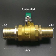 커넥터 10 14 바브 40 16 12 황동 공기 파이프 워터 가스 피팅 밸브 인라인 레드 50MM 32 호스 핸들 19 25 라인 오일, OD 40MM, 1PCS, 1개