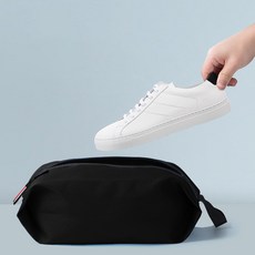 심플 골프 신발주머니 슈즈케이스 슈즈백 골프화 파우치, 1개, 블랙