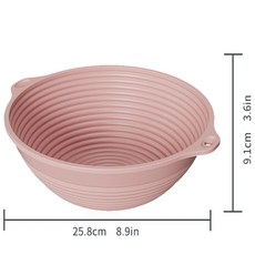반느통 실리콘 발효빵틀 반죽 원형 깜빠뉴 바네통, A. 둥근 일반 핑크