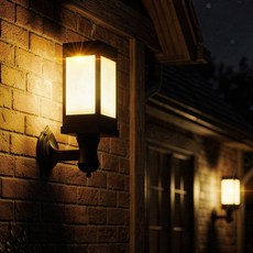 신성나라 태양광정원등 카페등 LED 카페 문주등 태양열 데크 조명 야외조명, 02_태양광 카페등 벽걸이형_불투명(노랑)