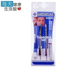 【海夫健康生活館】日本GB綠鐘 Medical 不銹鋼 寬細口 毛拔(D-13), 1個
