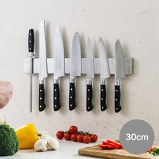 코코바움 스텐304 자석 칼걸이 30cm, 1개, 실버