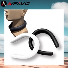 ANPING 自由潛水頸部配重環 鉛塊配重 矽膠防滑耐用 隨意彎曲可調 潛水訓練配重裝備, 白,L-1.8kg