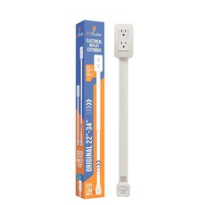 EZ Outlet 전기 콘센트 익스텐더. 손이 닿기 어려운 콘센트에 액세스하세요! USB-A USB-C 및 AC 콘센트 2개 55.9cm-86.4cm(22-34인치) 확장, EZ Outlet 전기 콘센트 익스텐더. 손이 닿기 어