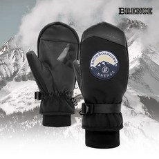 브렌스 와펜 방수 방한 스키 벙어리 장갑, 와펜 블랙S, 1개