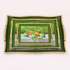 Roebenhoff 波浪方形託盤3件組