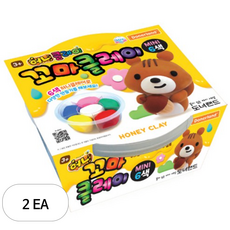 도너랜드 꼬마클레이 미니 6색 세트, 혼합 색상, 65g, 2개
