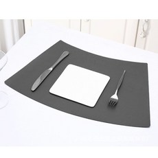 테이블매트 방수식탁매트 아벨리 양면 가죽 그레이 그레이+다크실버 ksw+998KA