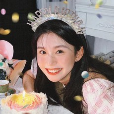 생일 축하 머리띠 헤어밴드 소품 생일머리띠 파티 홈 생파 인싸 왕관, 실버