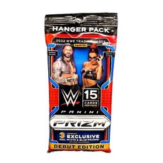 卡世界 2022 Prizm WWE Cello Hanger Pack 摔角球員卡 (1包) ， 獨特設計，色彩鮮明，極具收藏價值, 1個, 右1