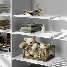 길이조절 압축 선반 폭35cm 싱크대 베란다 틈새 수납 거치대 옷장 다용도, 1개