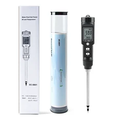 토양ec측정기 다기능 EC 테스터 LCD 디지털 온도계 방수 백라이트 분리형 프로브 자동 보상