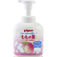 Pigeon 복숭아 잎 메디케이트 버블 솝 U, 1개, 450ml