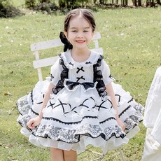 女童公主蓬蓬裙 兒童洛麗塔短袖連衣裙