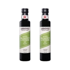 로도비치 이탈리아 저당도 글루텐프리 100% 유기농 발사믹 식초 - IGP 모데나, 2개, 250ml
