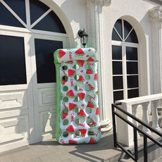 現貨 浮排 鳳梨游泳圈 加厚加大 造型泳圈 兒童泳圈 成人泳圈 大型泳圈 充氣式, 1個, (n01)西瓜洞洞款