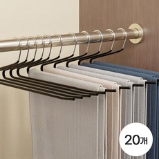 REGN 튼튼한 Z자 거위모양 바지걸이 미끄럼방지 철재코팅 20개 40개 5시전, 블랙