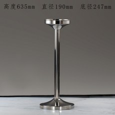 落地香檳桶酒吧會所冰桶套裝，加厚不鏽鋼冰桶支架，餐飲冰鎮酒專用, 1個, 銀色架子