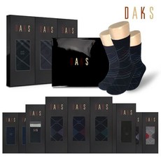 [백화점 홈쇼핑 정품] 닥스 DAKS ACC 남자 중목 장목 양말 3족 선물세트 12종 택 1