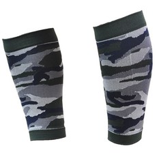 運動壓力小腿套 - 運動防護 舒適透氣 促進血液循環, 迷彩 (灰),L, 1個