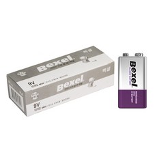 벡셀 망간 건전지 9V 6F22 FC1/ 9볼트, 10개, 1개입