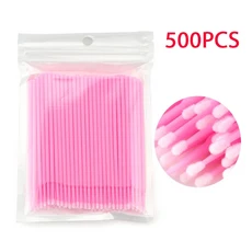 500/1000개 마이크로 브러쉬 속눈썹 크리스탈 면봉 연장 도구 접붙이기 및 제거용 어플리케이터, 1개
