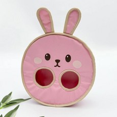 토끼 풀 가방 걸이형 건초 먹이 대용량 랙 애완동물, 1개, 1. pink