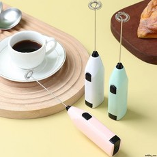 電動打奶泡器咖啡攪拌器 家用手持打發奶泡機, 2500轉（分鐘）,粉色