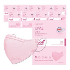 굿매너투디 칼라방역마스크 KF94 중형, 5매입, 10개, 핑크