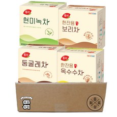 동서 티백 1개씩 혼합세트 (현미녹차50T+둥굴레차50T+한잔용보리차50T+한잔용옥수수차50T), 4개, 50개입, 1.2g