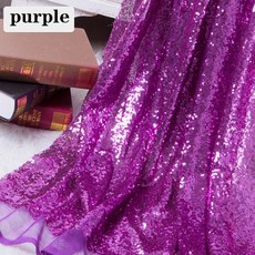 스팽글 웨딩 실버 130x50cm 의상 무대 골드 DIY 로즈 파티 원단 너비 반짝이 장식 원단, purple, 1개
